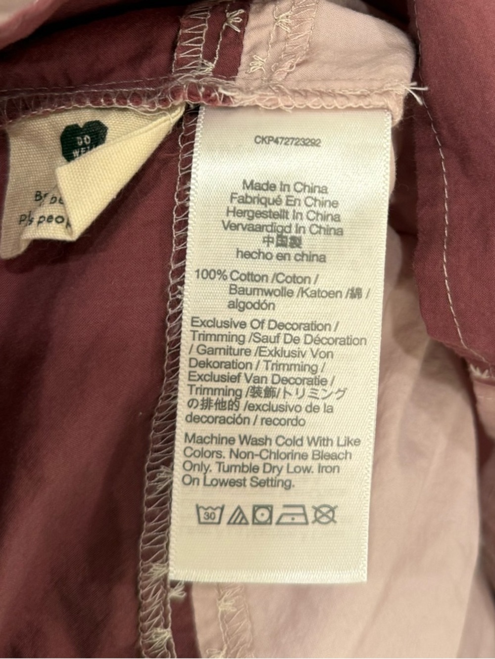 Madewell Signature Poplin Patchwork Peplum Top size 6 - Picture 9 of 9